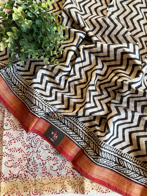 Maheswari border chanderi saree