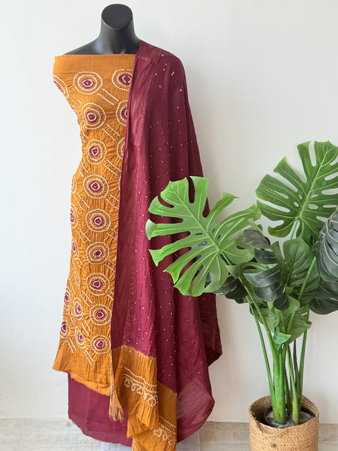 Bandhej cotton salwar material