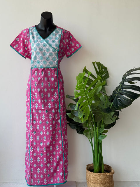 Printed cotton nighty