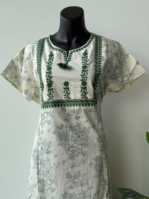Printed cotton nighty