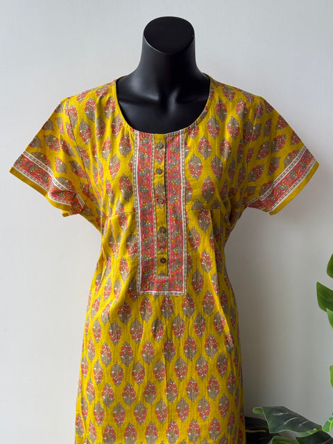 Printed cotton nighty