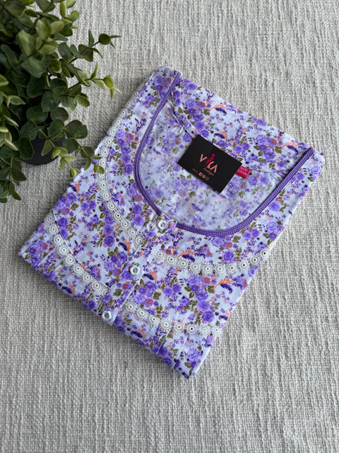 XL size printed cotton nighty