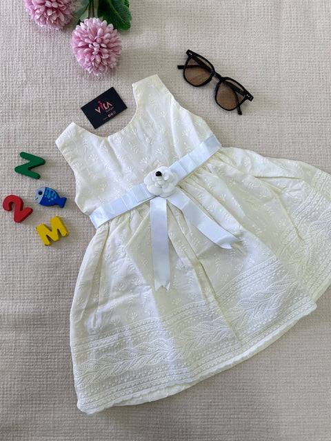 Baby Frock Age 1-3 - pastel yellow