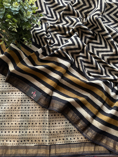 Maheswari border chanderi saree