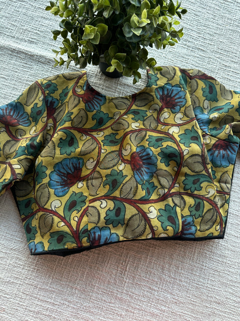 Pen Kalamkari cotton blouse