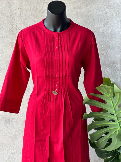 Red cotton Ready kurta pant