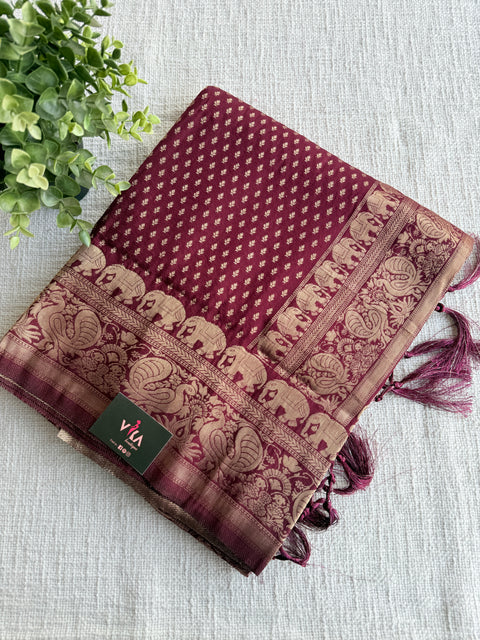 Bhutta weaving crepe Georgette Saree