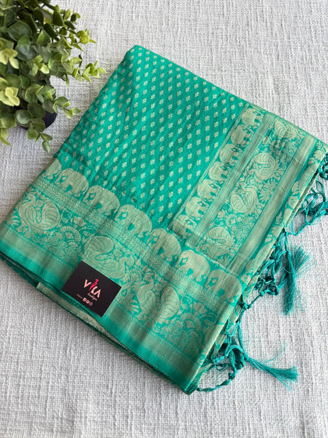 Bhutta weaving crepe Georgette Saree