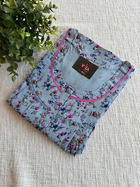 L size Printed Alpine nighty