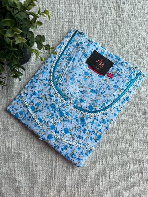 XL size printed cotton nighty