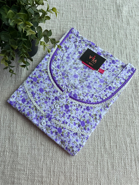 XL size printed cotton nighty