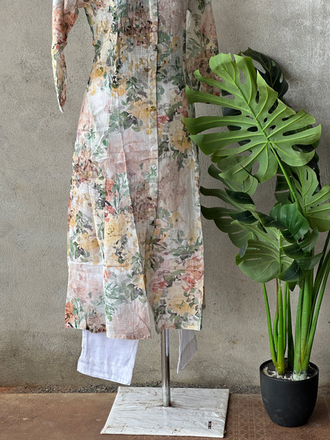 Printed cotton kurti pant