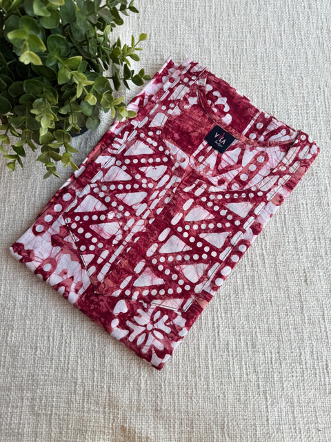 L size printed Batik cotton Nighty