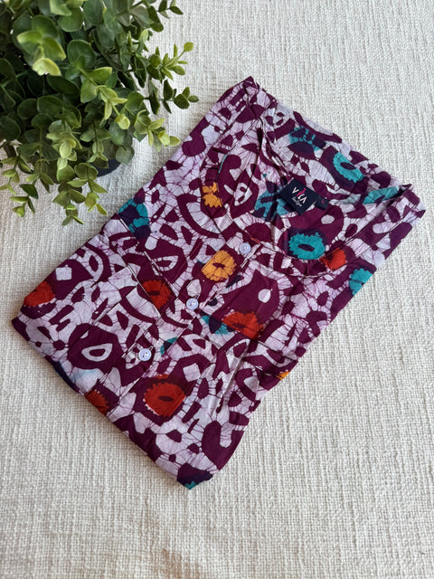 L size printed Batik cotton Nighty
