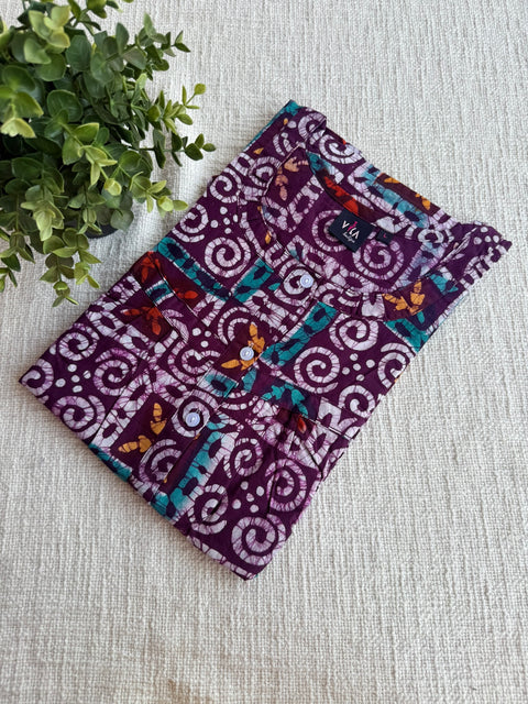 L size printed Batik cotton Nighty