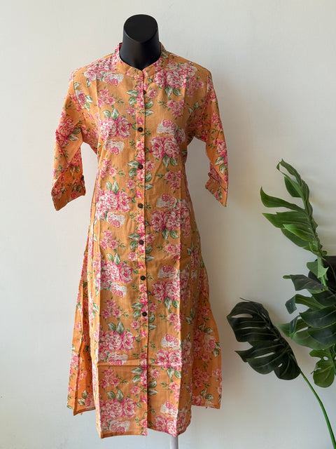 A line printed Flex cotton kurta
