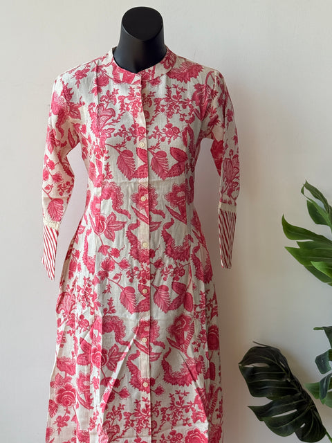 A line printed Flex cotton kurta