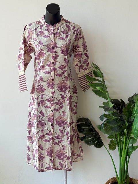 A line printed Flex cotton kurta