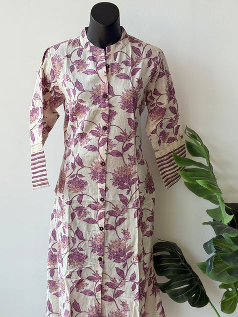 A line printed Flex cotton kurta