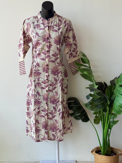 A line printed Flex cotton kurta