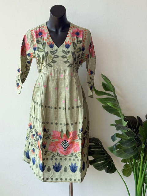Embroidery short frock