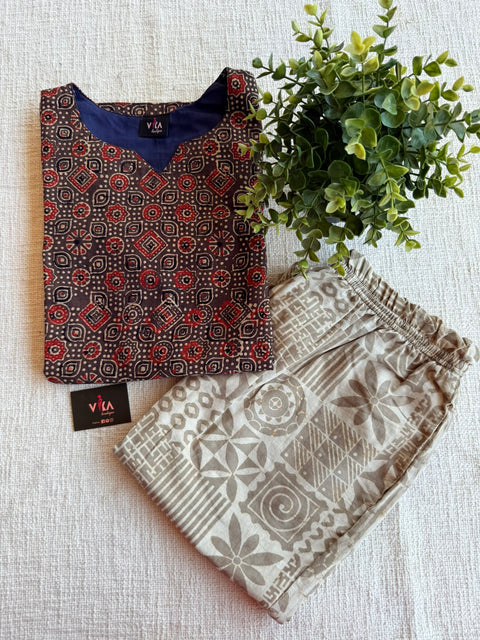 M size printed Cord Night suit
