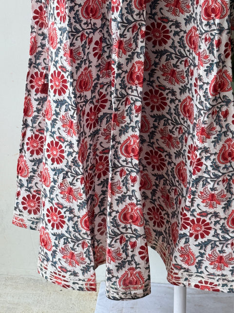 Floral printed cotton frock