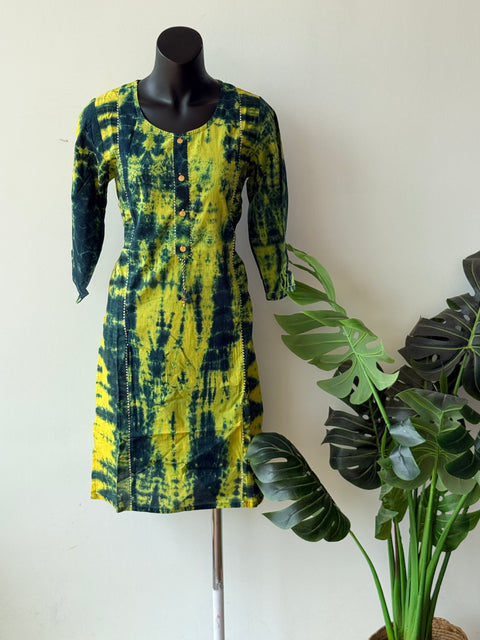 Hand dyed pure cotton kurti