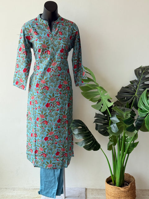 Printed cotton Top and pant