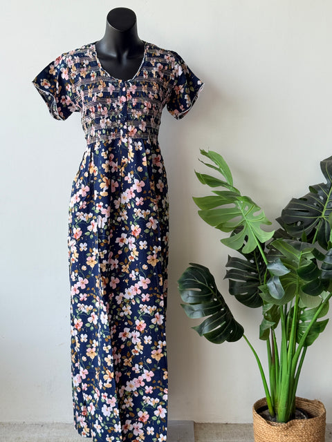 Smocking Premium Rayon Nighty