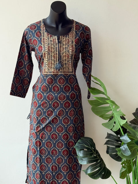 Printed cotton top and pant