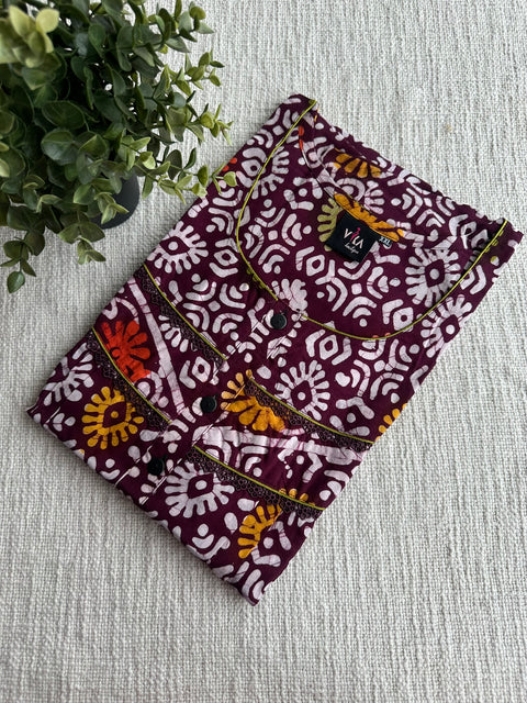 XXL size printed Batik cotton Nighty