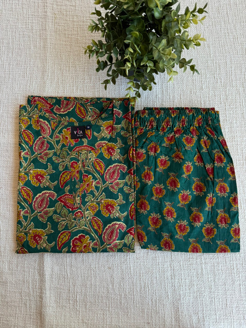 M size printed Cord Night suit
