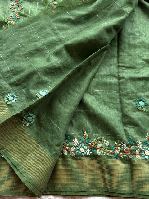 Hand emb banaswara saree