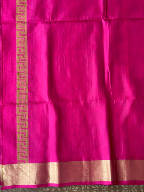 Plain Dupion silk saree
