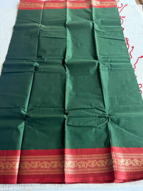Weaving border poly cotton saree