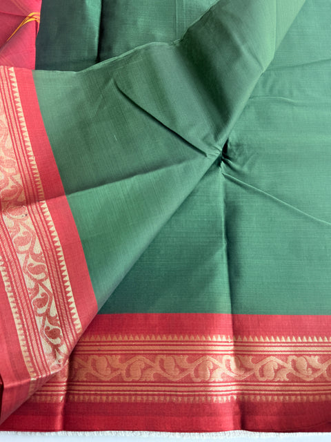 Weaving border poly cotton saree