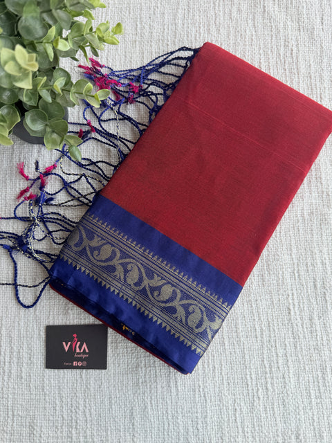 Weaving border poly cotton saree