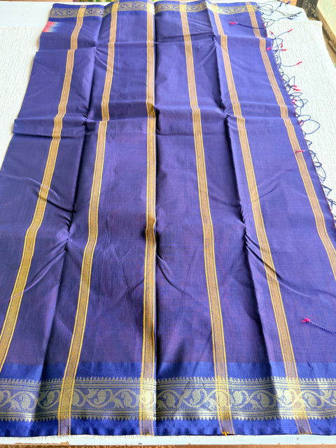 Weaving border poly cotton saree