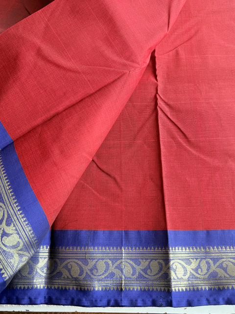Weaving border poly cotton saree