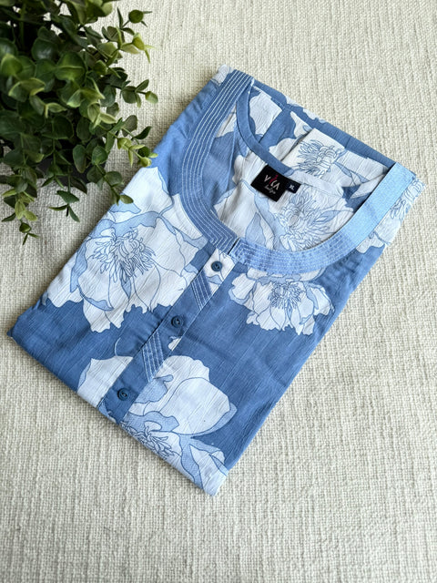 XL size printed viscose cotton nighty