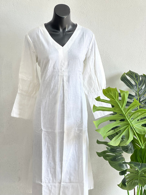 White Formal wear kurti