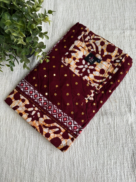 L size Batik printed cotton nighty
