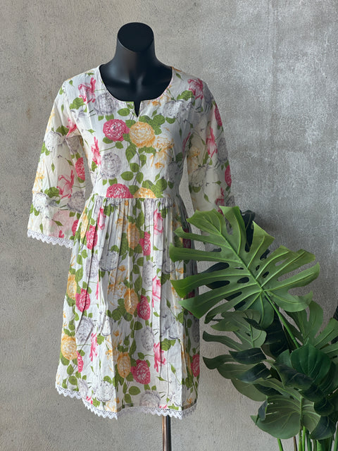 Floral printed cotton Frock