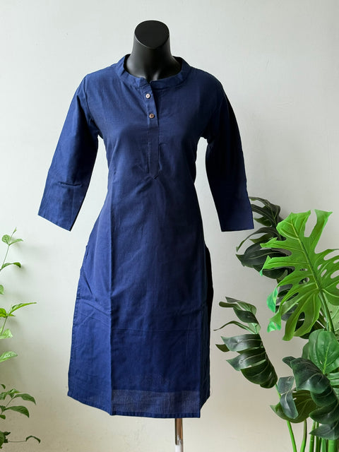 L size plain collar neck kurti