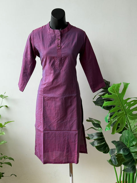 L size plain collar neck kurti