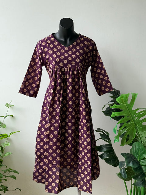 L size printed A line kurti
