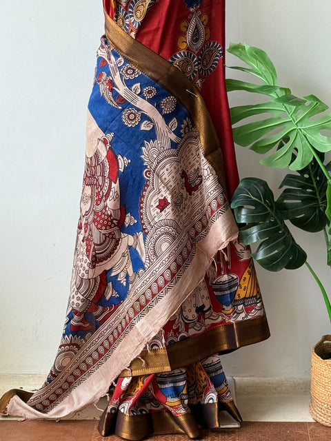 Kalamkari chennuri silk Saree