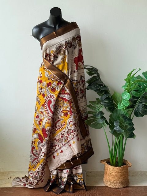Kalamkari chennuri silk Saree