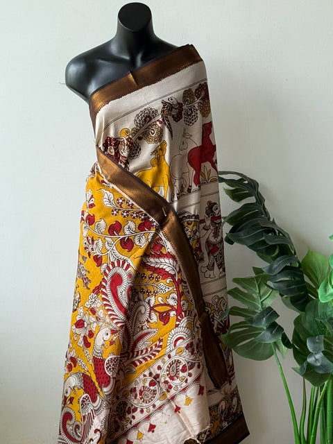 Kalamkari chennuri silk Saree